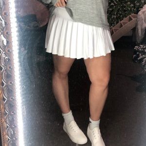 White tennis skirt
